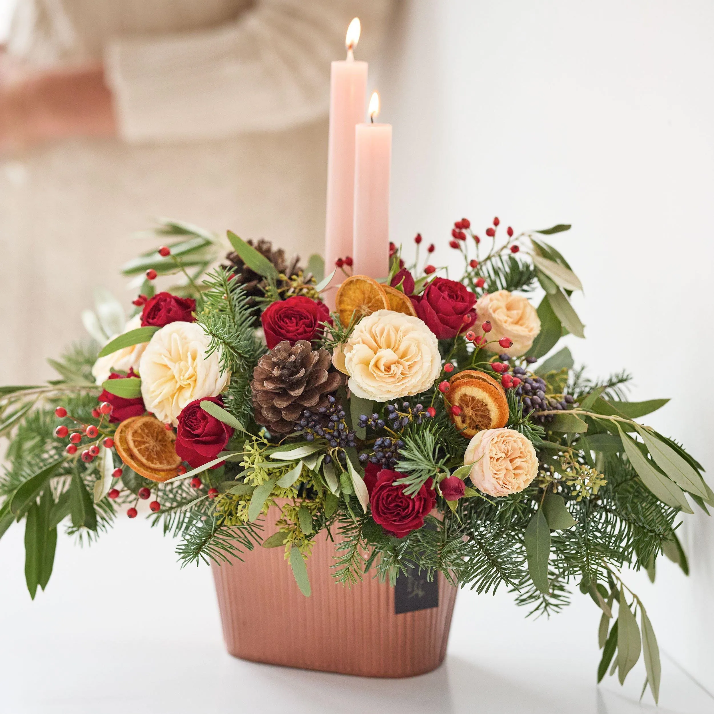 Luxe Christmas Candle Arrangement - United Kingdom