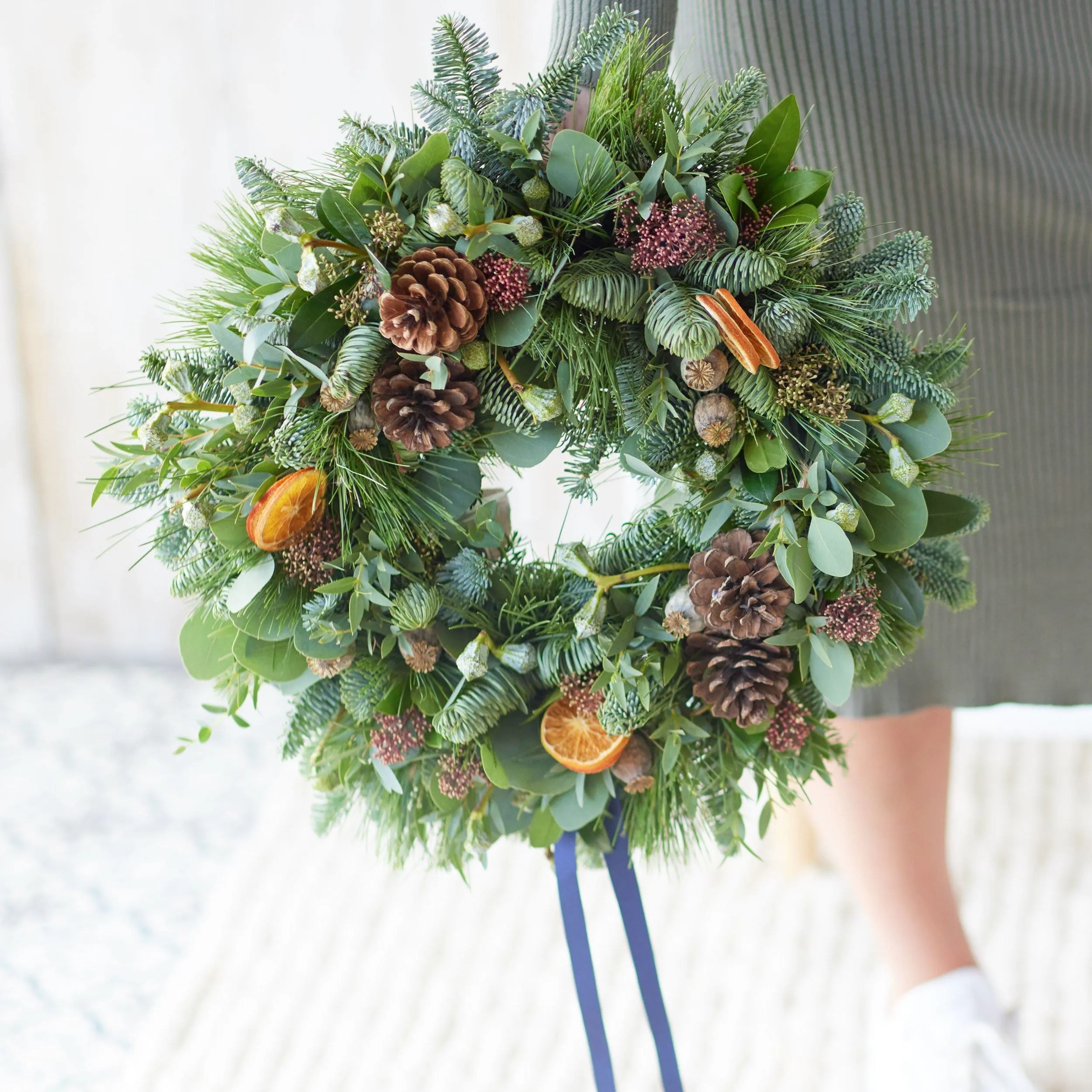 Classic Christmas Flower Wreath - United Kingdom