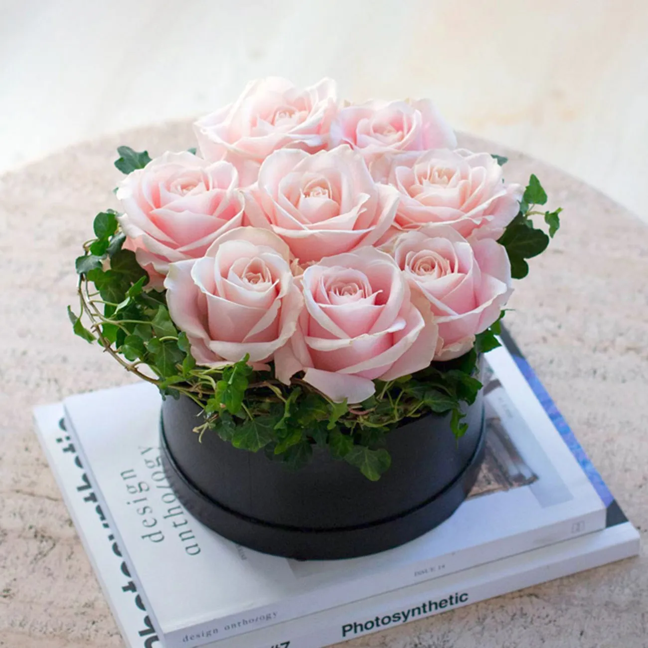 Large Flower Box, Pink Roses - Sweden