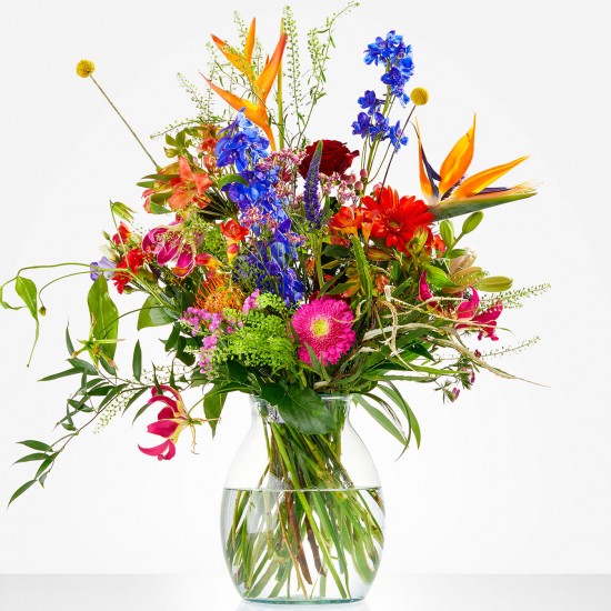 Bouquet: Color explosion; excl. vase