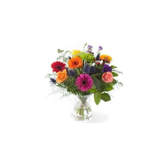 Mixed colours bouquet excl. vase