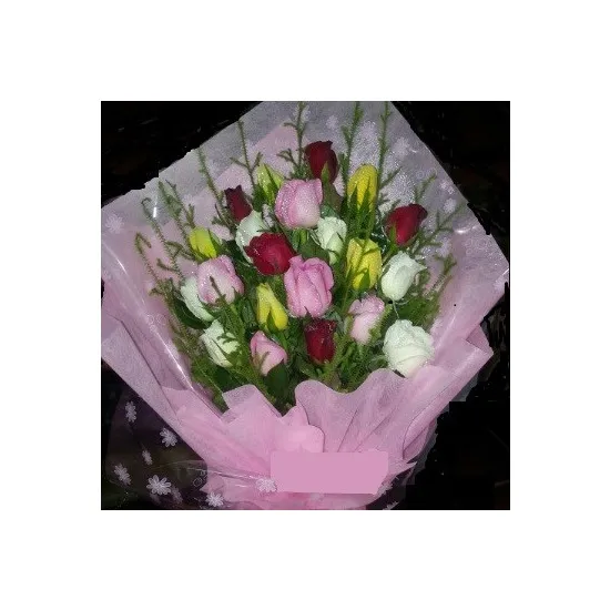 Mixed colourful cut flowers