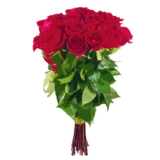 12 róż ( Walentynki i Dzień Matki - tylko )