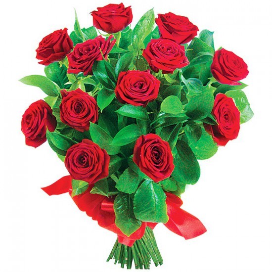 Bukiet 12 czerwonych róż