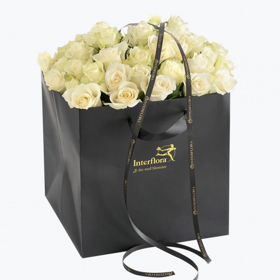 White Roses Gift Wrapped
