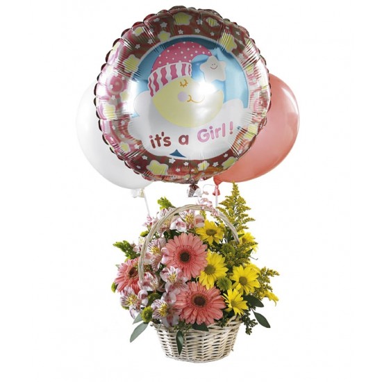 Bouquet with Balloons - for a girl!