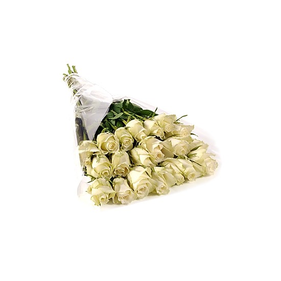 Bunch of 20 stems white roses