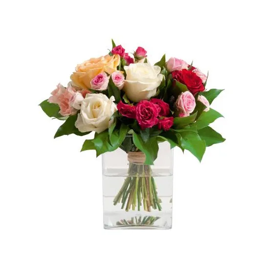 Bukiet kolorowych róż