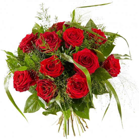 Piękny bukiet czerwonych róż
