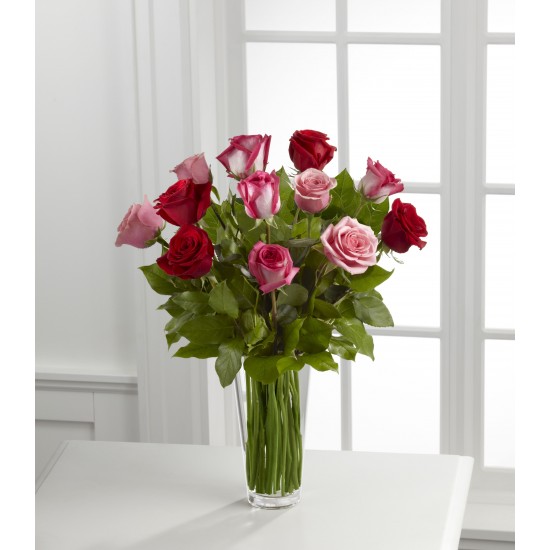The True Romance™ bukiet róż z wazonem