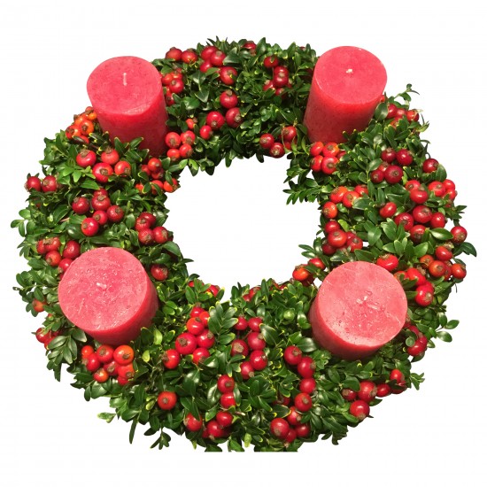Red advent wreath