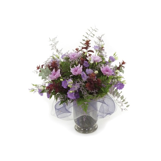 Purple Daisies and Lisianthus