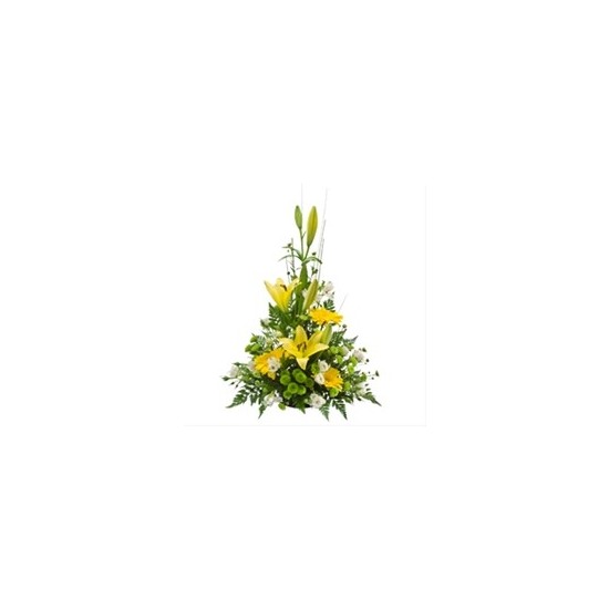 Aranżacja pogrzebowa z żółtych kwiatów