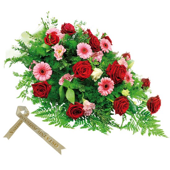 Funeral Spray Arrangement with ribbon