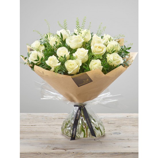 LARGE PEARLY ROSE HAND-TIED