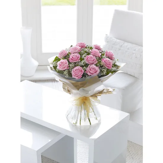 Pink Rose Hand-tied