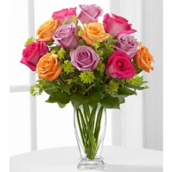 The Pure Enchantment Rose Bouquet by FTD - VASE INCLUDED
