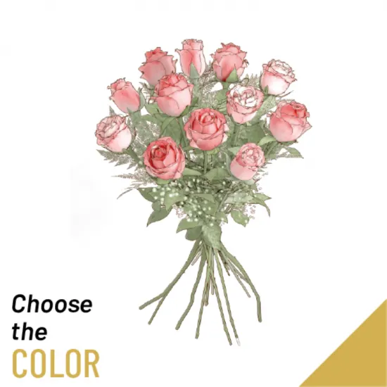 12 Short Stemmed Roses