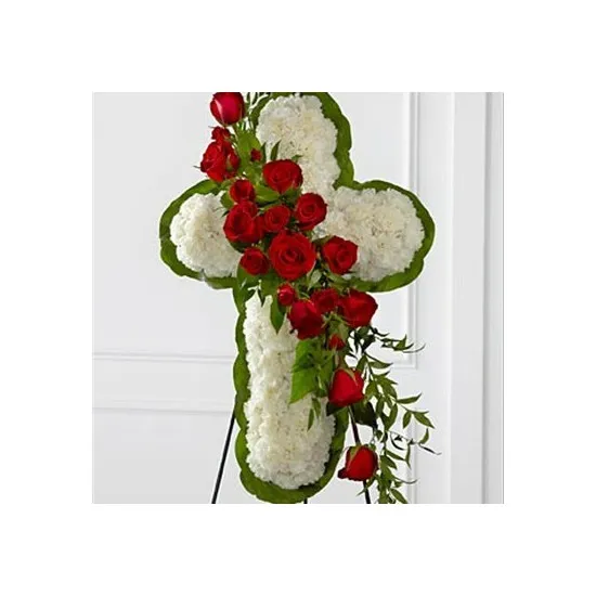 Floral Cross Easel