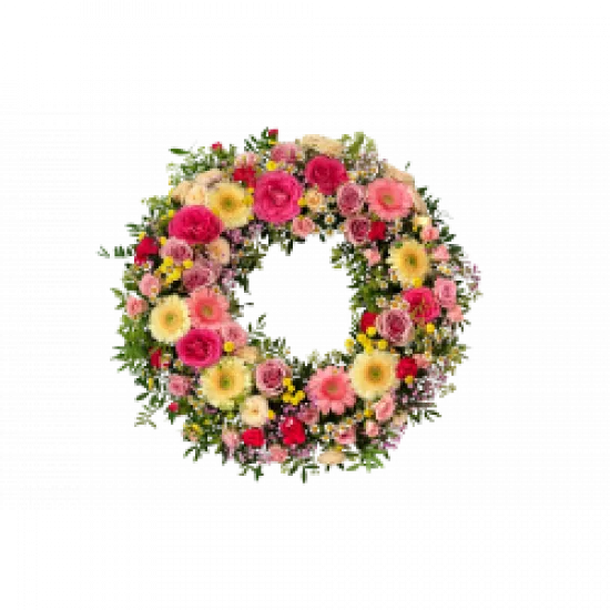 Funeral Wreath with ribbon 250345