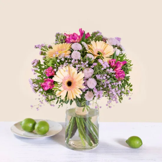 Thank you mom - Mixed bouquet in slamon pink and lilac tones