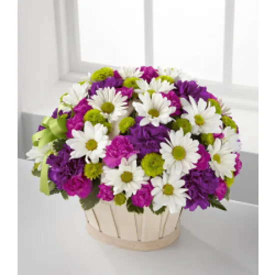 Kwitnący bukiet Bounty - kosz w zestawie