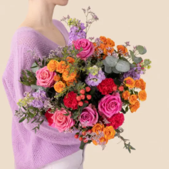 Multicolor palette bouquet