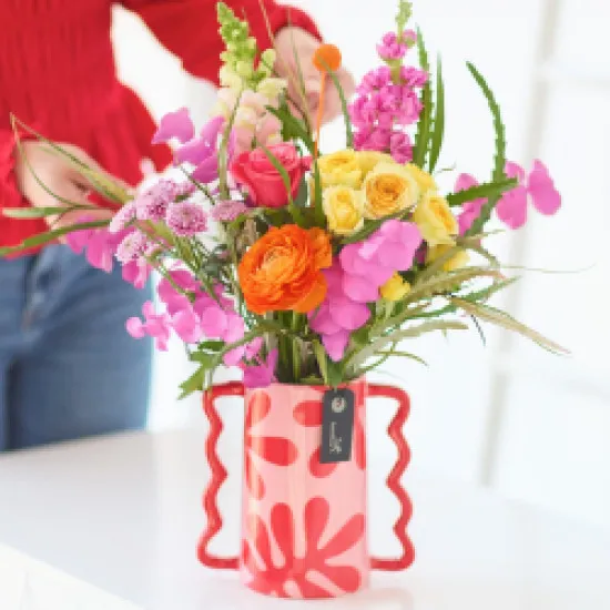 Bright Mother's Day Flowers in a Vase