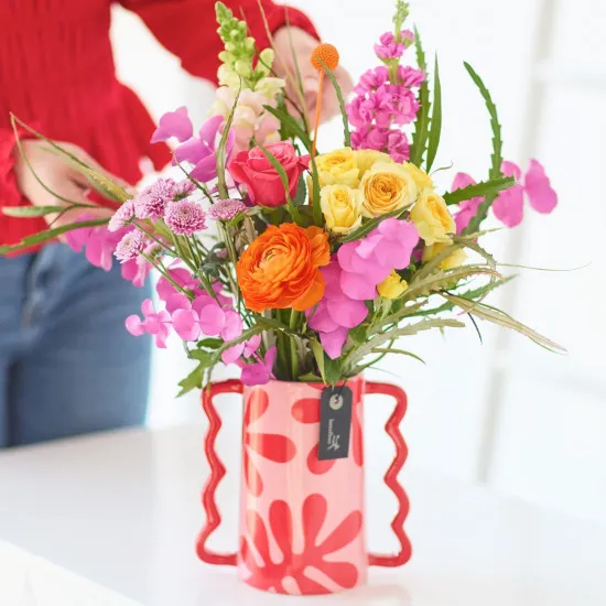 Bright Mother's Day Flowers in a Vase