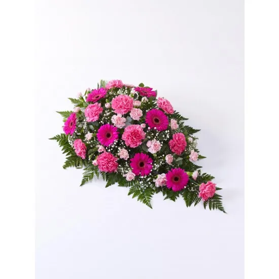Carnation and Germini Teardrop Spray - Pink