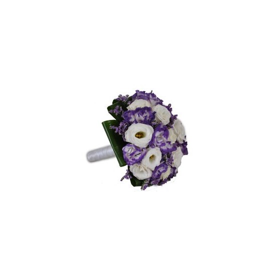 Purple and white bridal bouquet