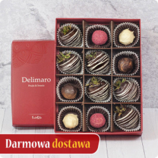 Truskawki w czekoladzie z truflami Delimaro