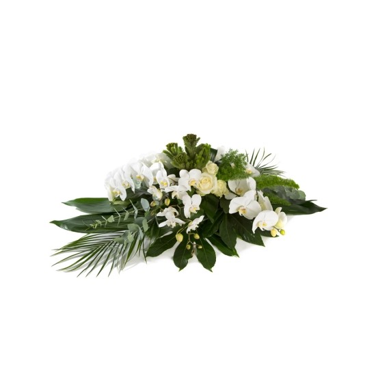 Biała wiązanka na pogrzeb