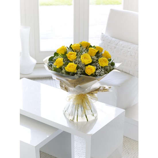 Yellow Rose Hand-tied