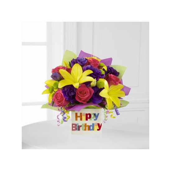The Happy Birthday Bouquet by FTD - VASE INCLUDED