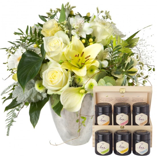 Exquisite Magic of Blossoms with honey gift set