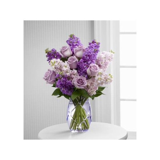 The FTD Sweet Devotion Bouquet by Better Homes and Gardens -CUT GLASS VASE INCLUDED