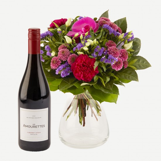 Sparkling Flora and Les Amourettes red wine