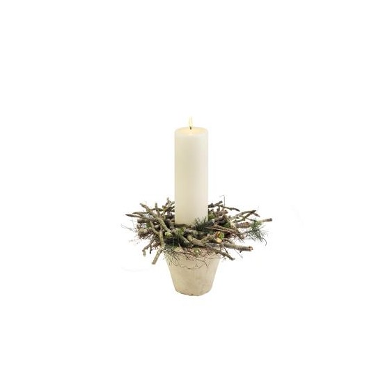 Christmas decoration with white candle
