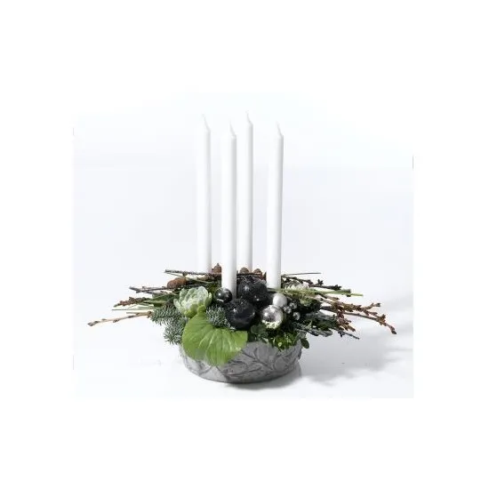 Christmas decoration with tall candles