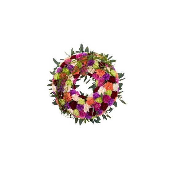 Round decorated wreath