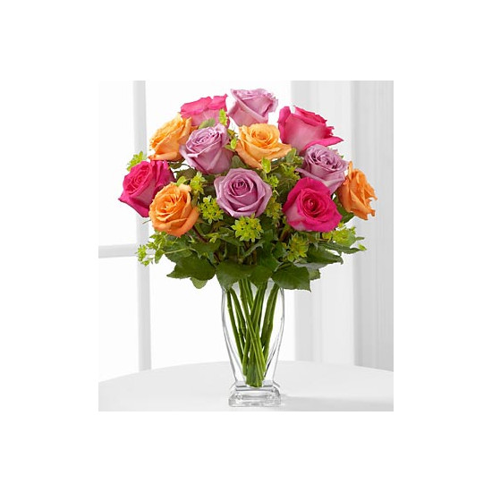 The Pure Enchantment Rose Bouquet - VASE INCLUDED