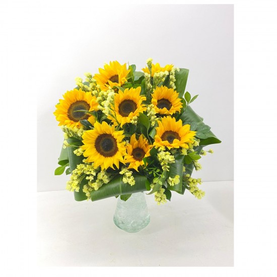 Sunflowers with vase