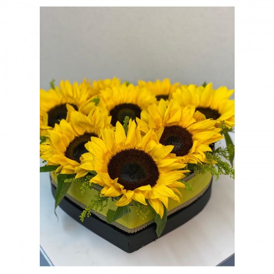 Sunflowers heart shaped