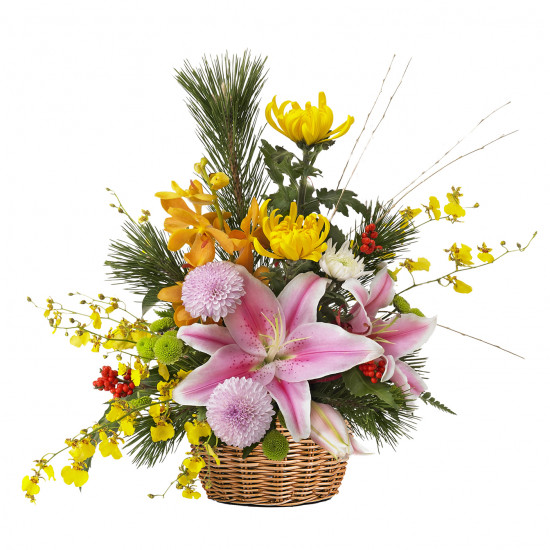 Colorful arrangement for Japanese New Year Holidays - Delivery between Dec. 26th to 30th