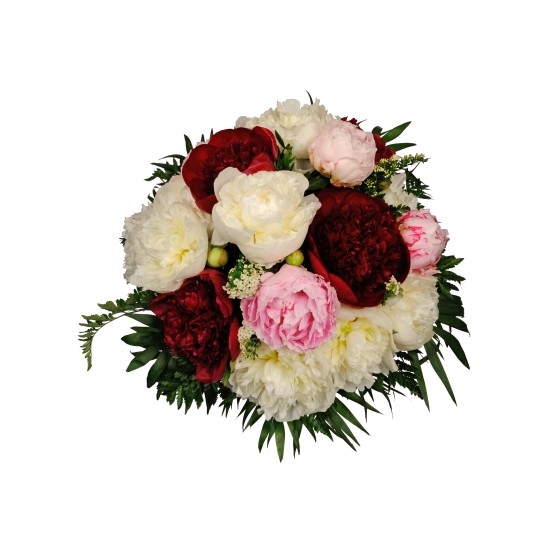 Bouquet of only peonies, colours acc to 1st or 2nd choice