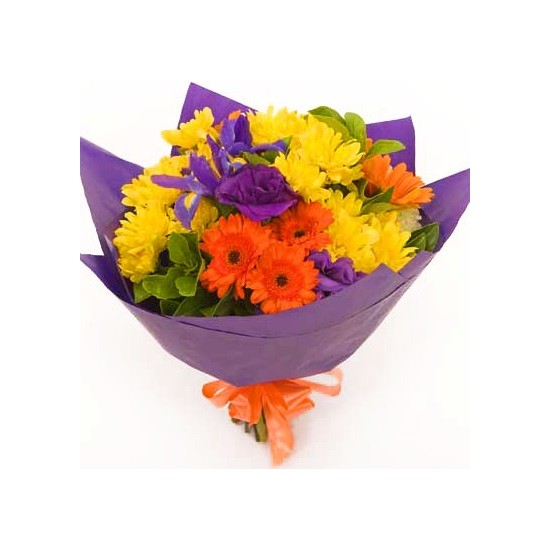 Funeral/Sympathy Bright Bouquet with ribbon