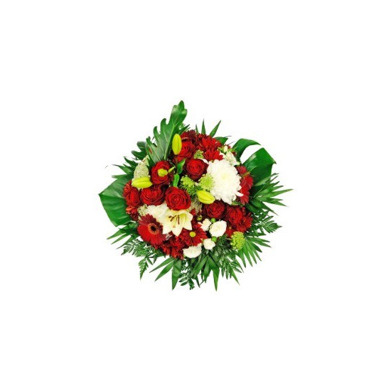 Wedding MCF - only in strong red and white shades - roses/lilies/gerberas etc...