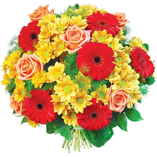 Flowers Remember you, flower bouquet mixed with delivery, gerberry and margaret bouquet with greenery