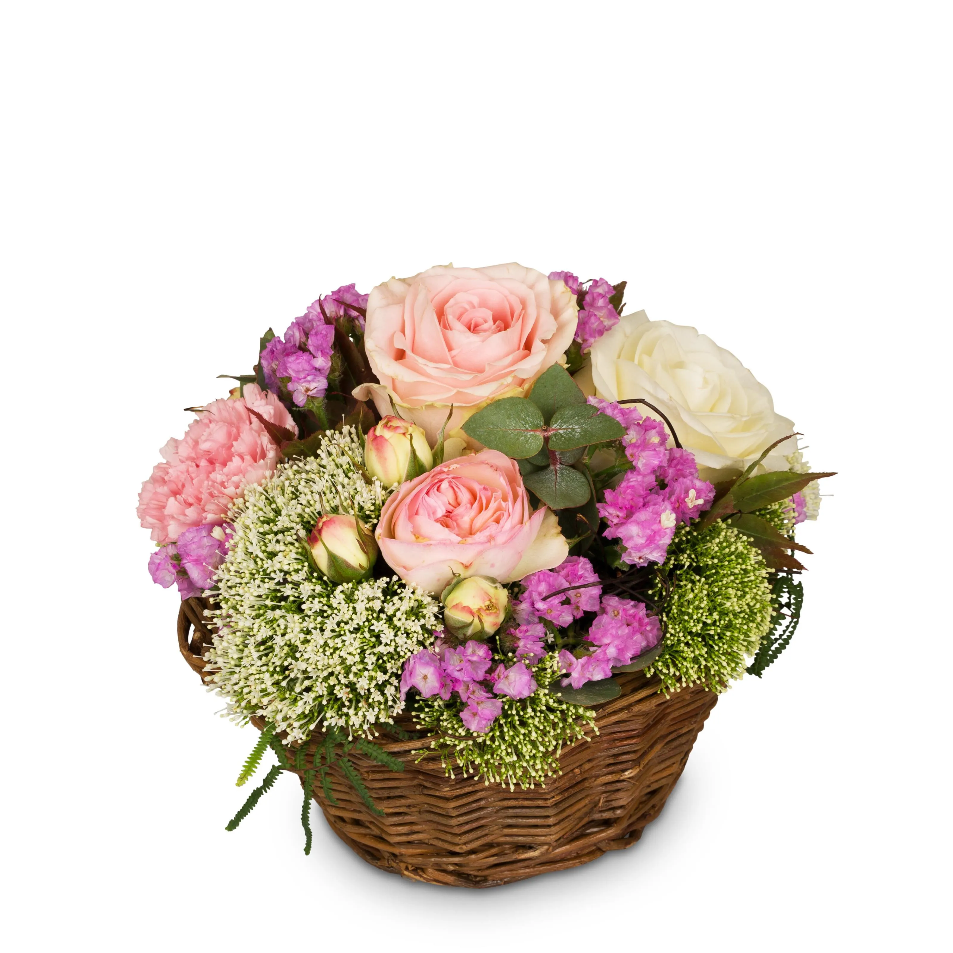 Kosz pełen poezji z różami